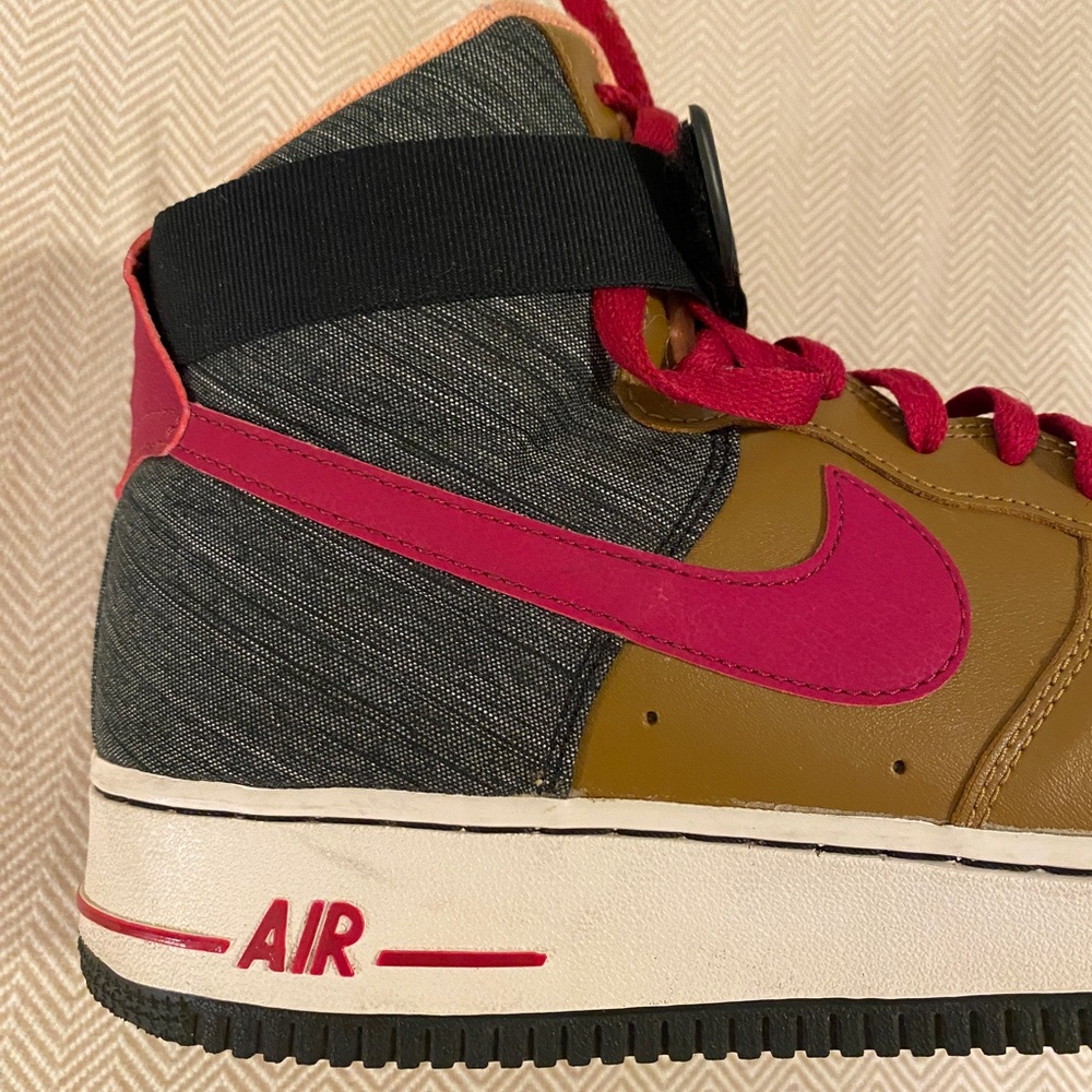 2013 Nike Air Force 1 AF1-82 Ale Brown High Tops - Picture 10 of 11